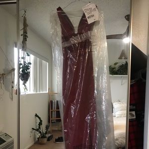 Burgundy bridesmaid dress